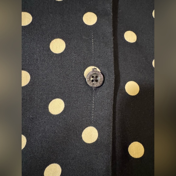 NWT Ralph Lauren Women’s Navy Blue & White Polka Dot Dress Size 16P - Picture 13 of 13